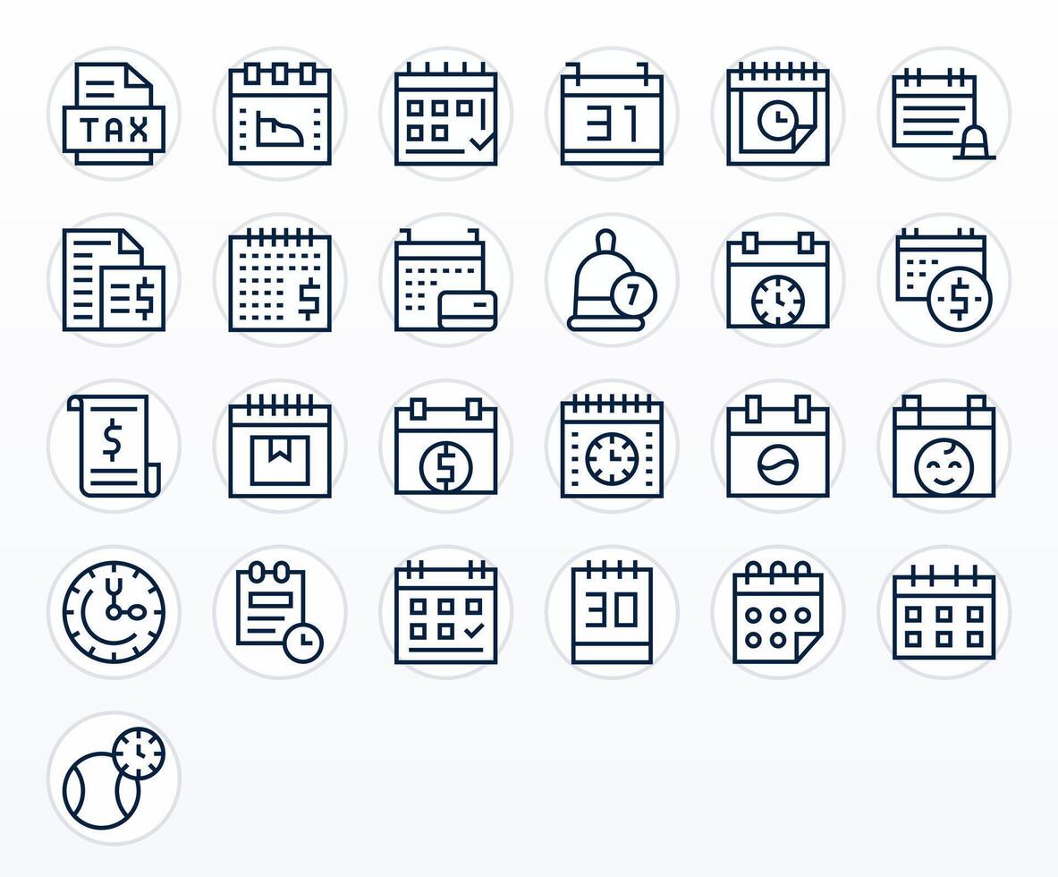 Due Date Graphics featuring 25 Regular Line Pixel Aligned 256x256 Designs vector