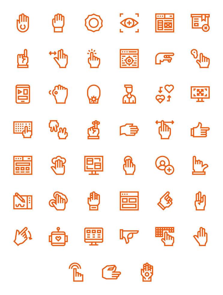 45 Bold Line Icons for Ui in crisp High Resolution Pixel Optimized resolution vector
