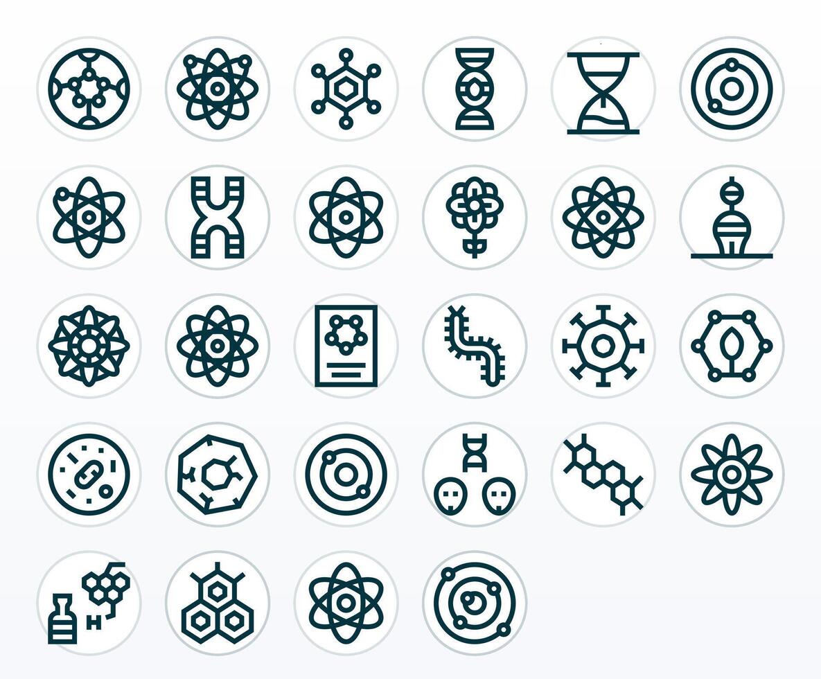 28 Bold Line Pixel Optimized Icons tailored for Molecule 64x64 interface vector
