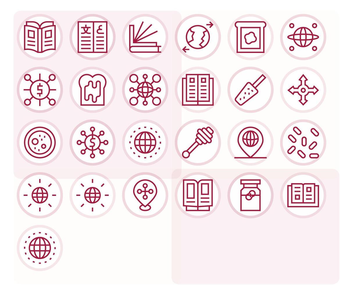 Spread Icon Toolkit featuring 25 Editable 256x256 Regular Line elements vector