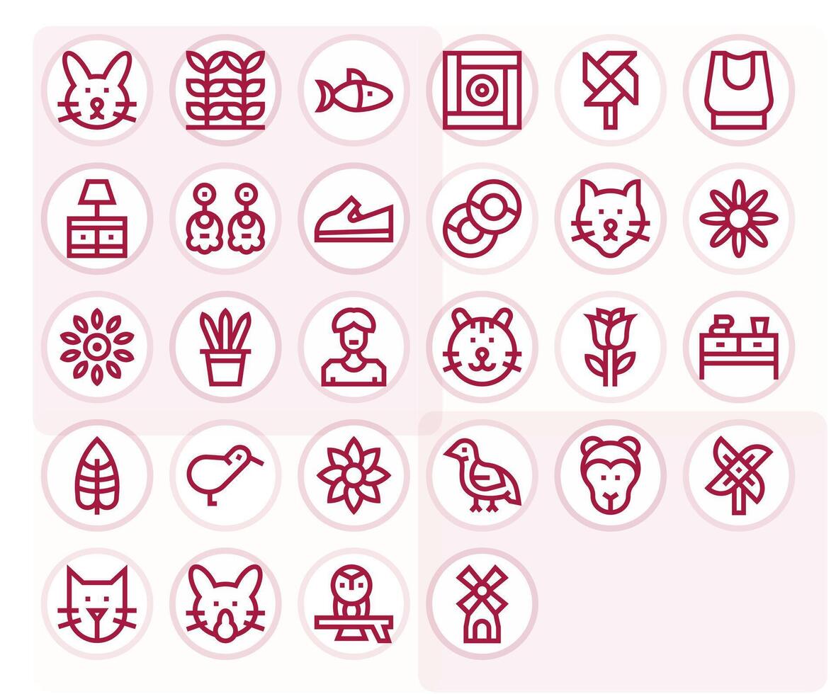 28 Bold Line Icons designed for Simple Design in 64x64 Pixel Aligned format vector