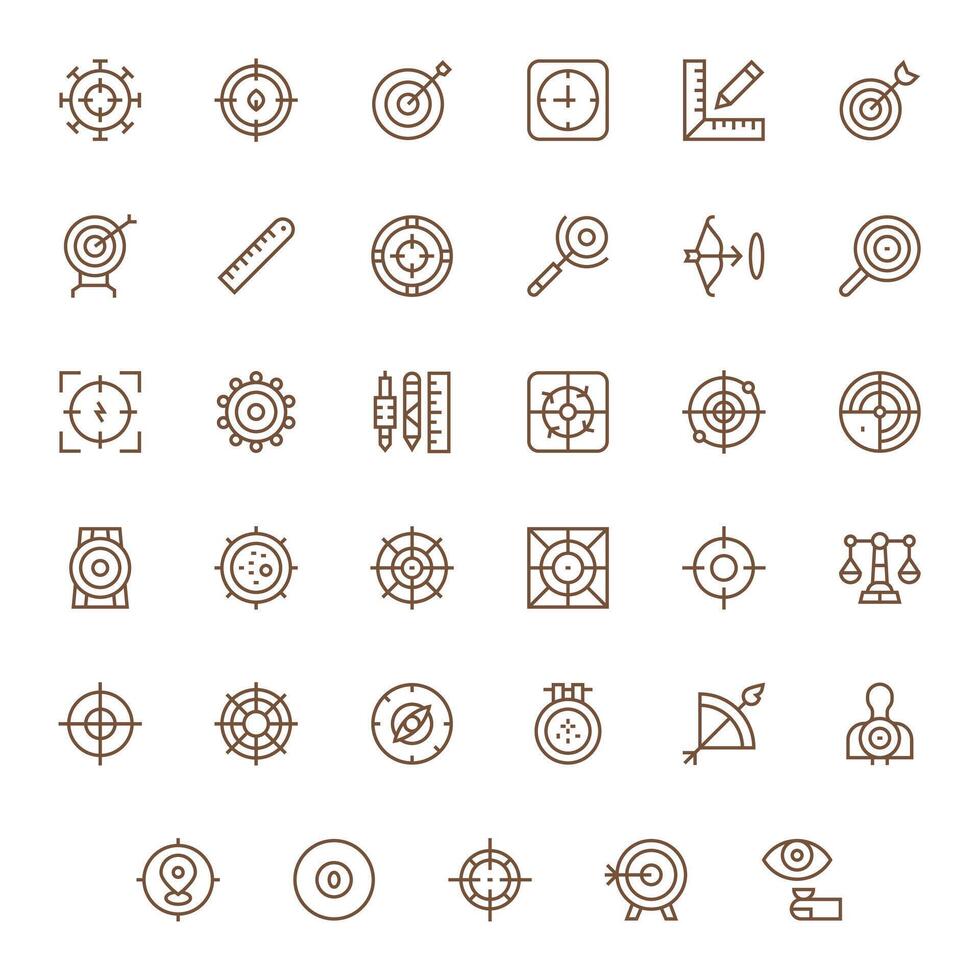 Accuracy Graphics Pack including 35 Regular Line 256x256 Pixel Optimized Icons vector