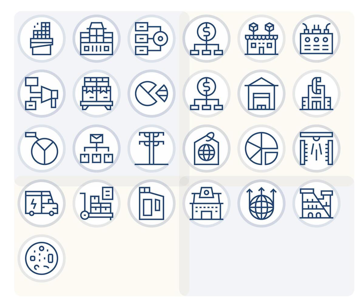 25 High Resolution Regular Line Icons optimized for Distribution Pixel Optimized display vector