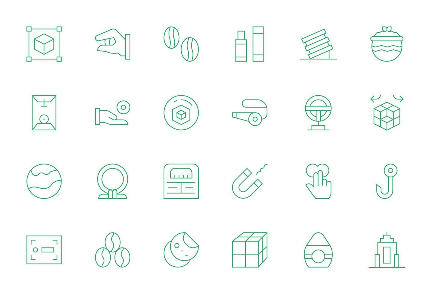 Object Essential Set including 24 Display Perfect Thin Line 64x64 Icons vector