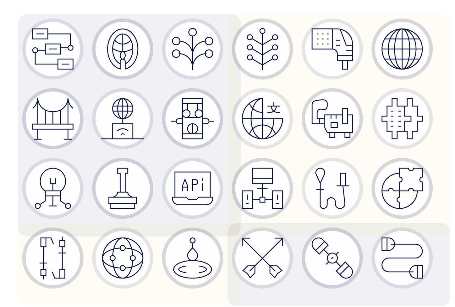 24 Icons for Connection Point featuring High Resolution PIXEL Perfect Thin Line Graphics vector