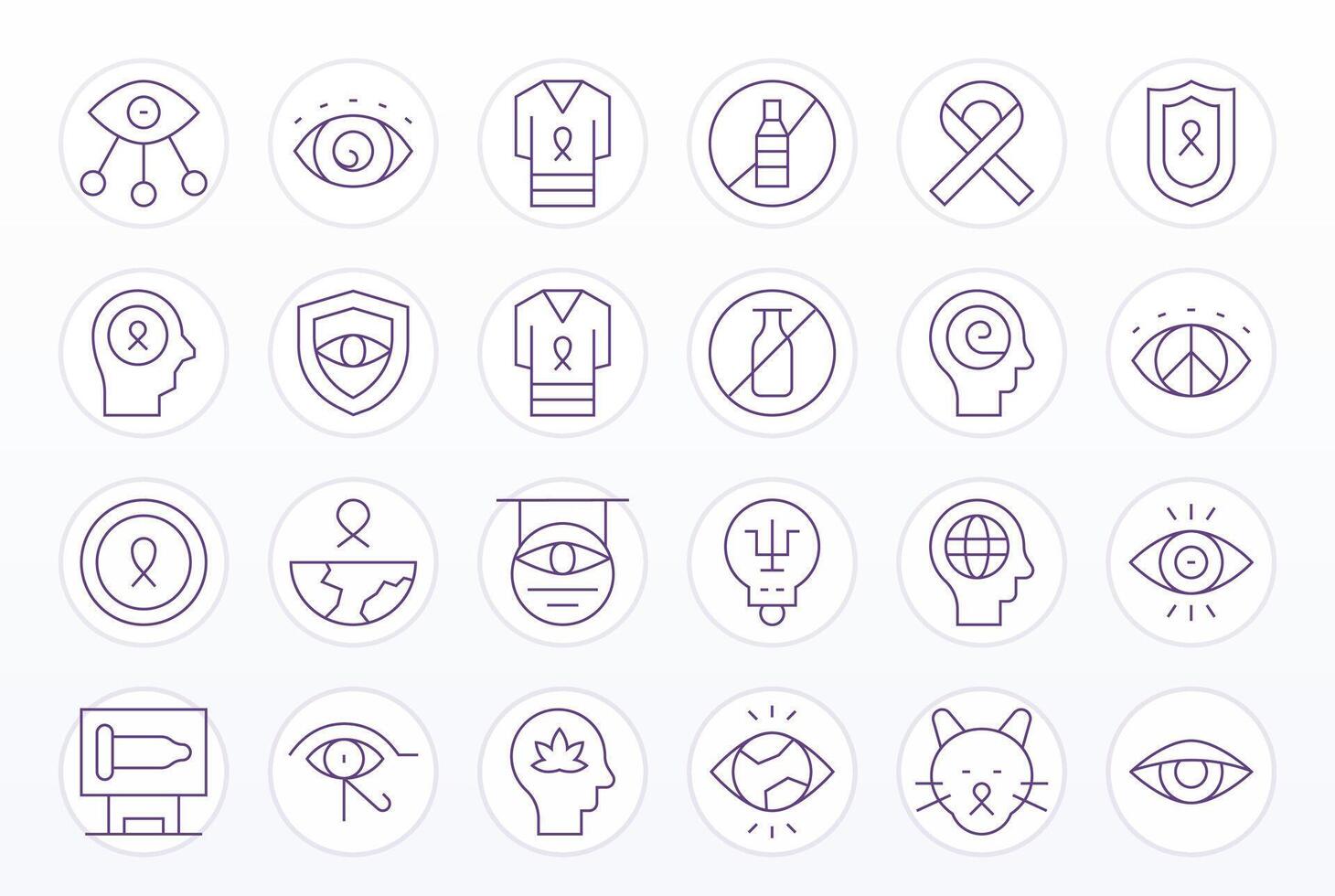 24 Thin Line PIXEL Perfect Icons tailored for Awareness High Resolution interface vector