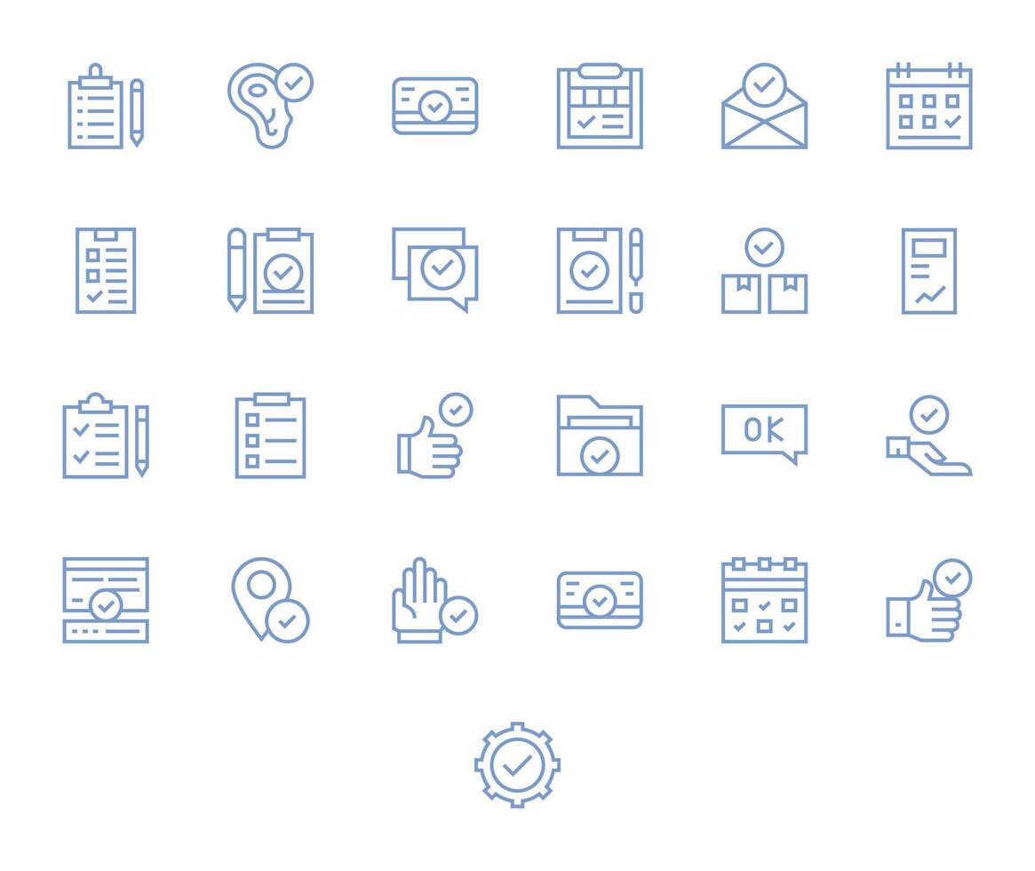 25 256x256 Regular Line Icons optimized for Tick Display Perfect display vector