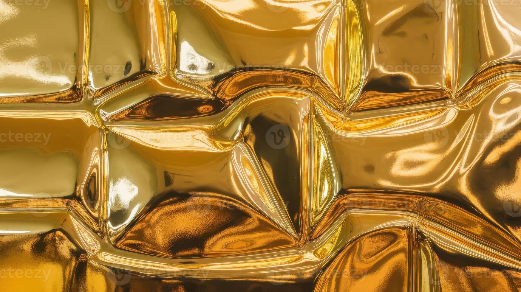 Close up Captures Shimmering Golden Pattern, With Squares Reflecting Light photo