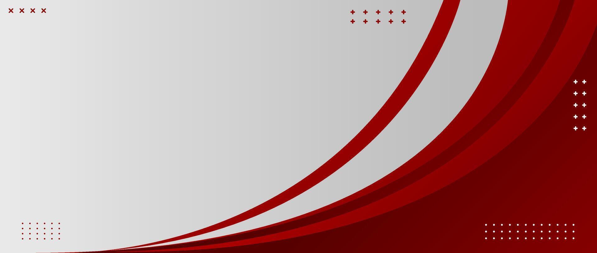 Stylish red and gray abstract background with modern curves and minimal shapes vector