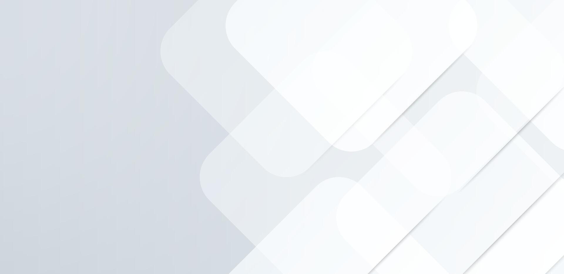 Minimal white abstract background with transparent overlapping layers and soft light effect. vector