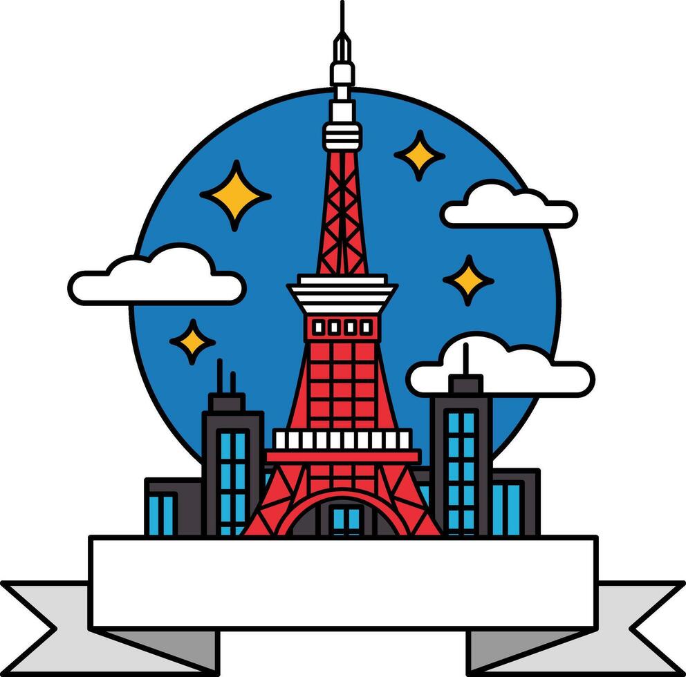 logotipo de un eiffel torre vector