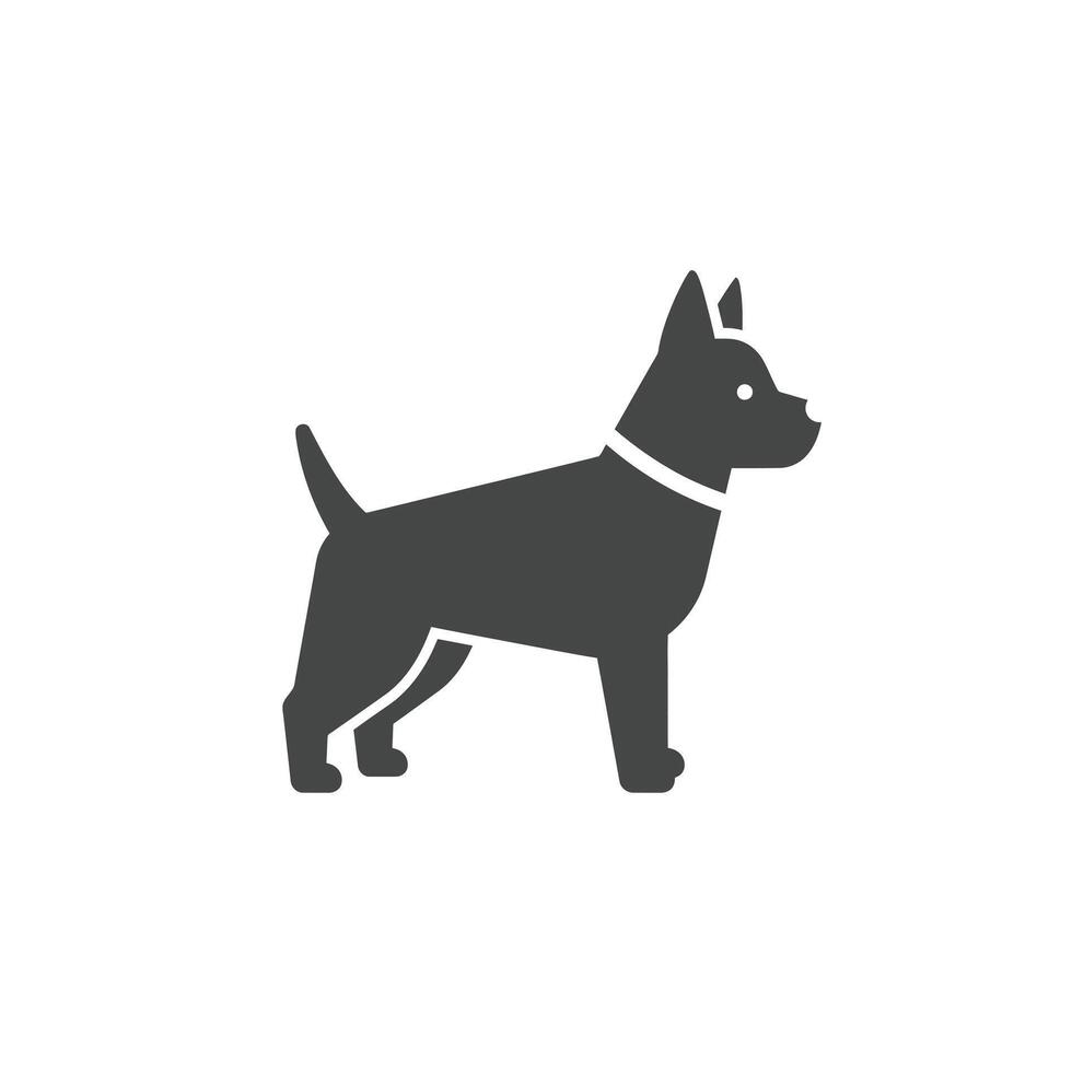 Watchdog icon representing property security and protection from intruders and threats vector