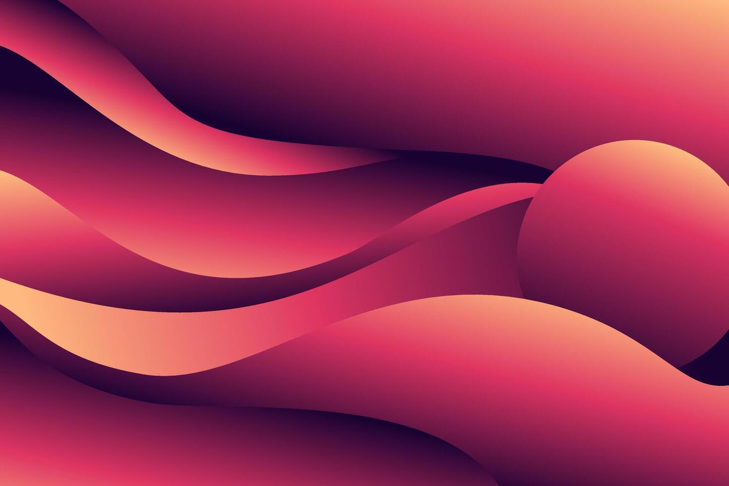 Abstract composition of flowing, layered, and gradient-colored shapes with soft lighting. vector