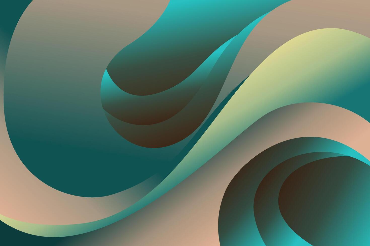 Abstract Fluid Forms with Gradient Colors and Dynamic Curves vector