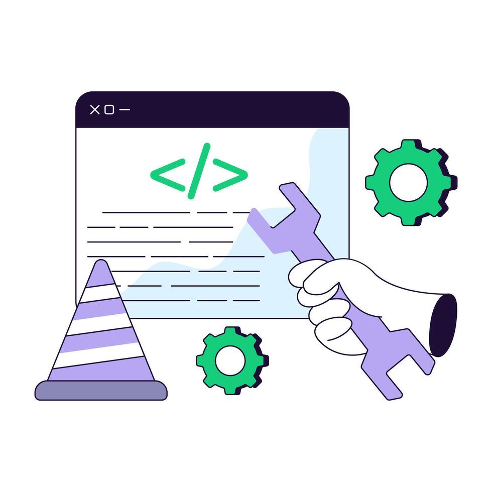 moderno diseño íconos de web codificación vector