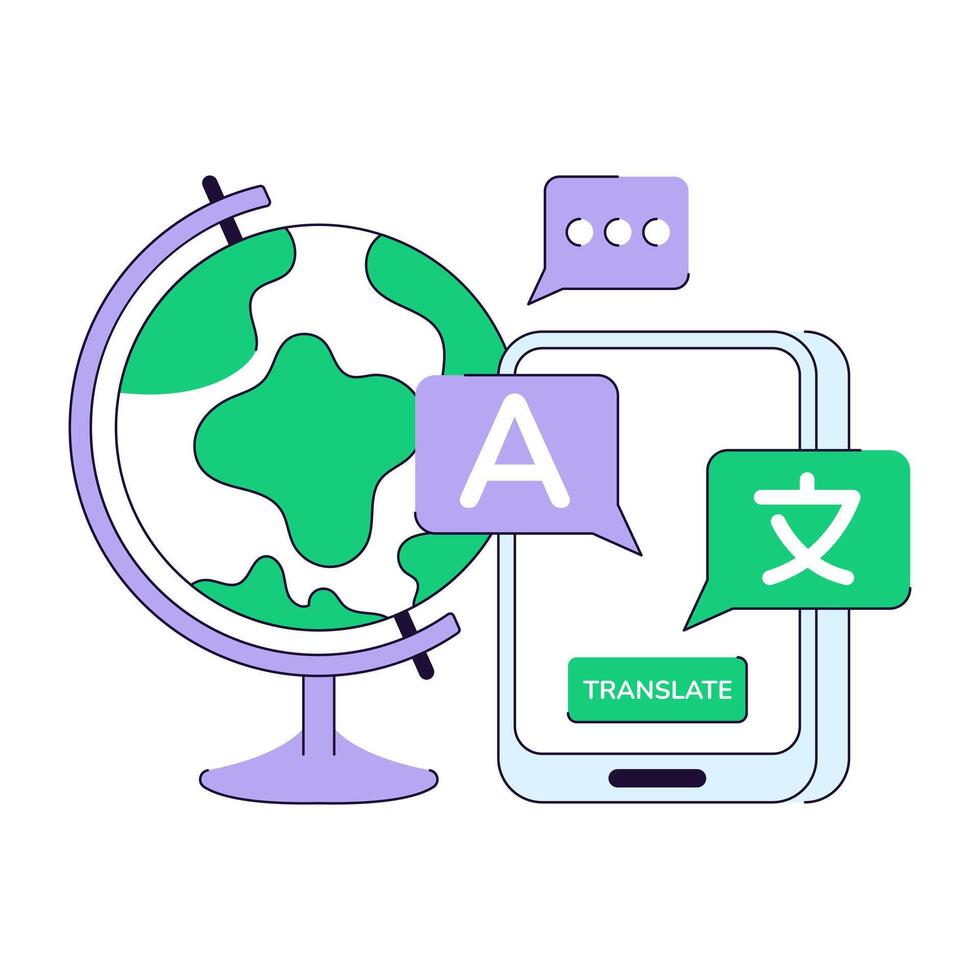 design of language translator icons vector
