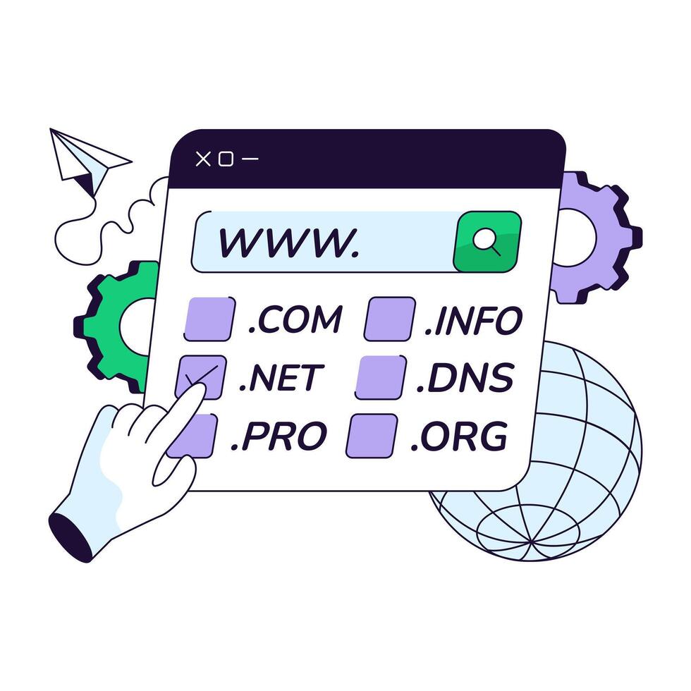 An icons design of web domains vector
