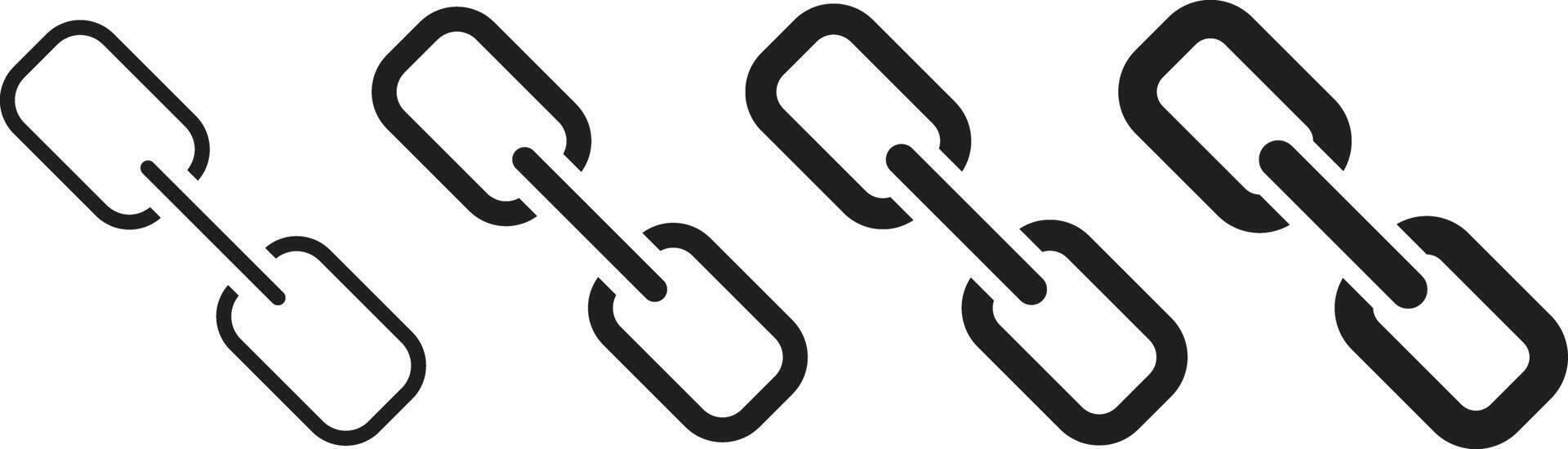 Link button sign. chain icon set. internet url symbol connect buttons. hyperlink symbol. links sharing icons. strategy planning vector