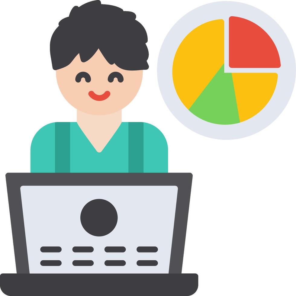 Pie Chart Data Report vector