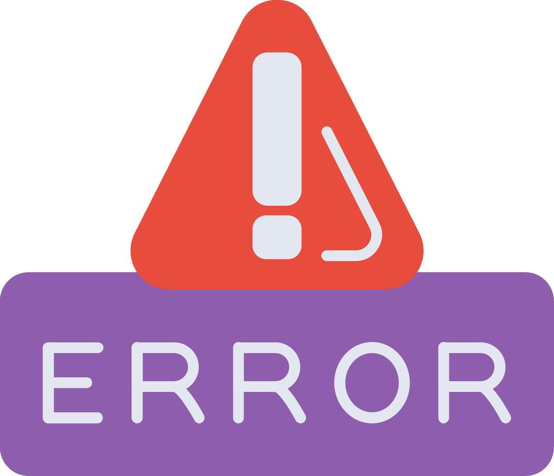 System Error Alert Message vector