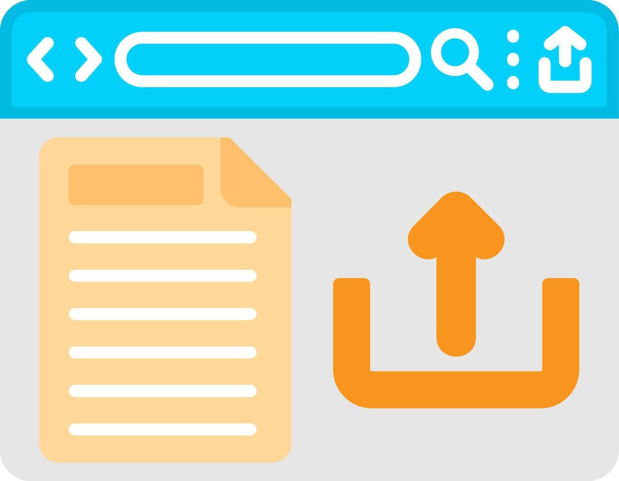 Upload Document File Button vector