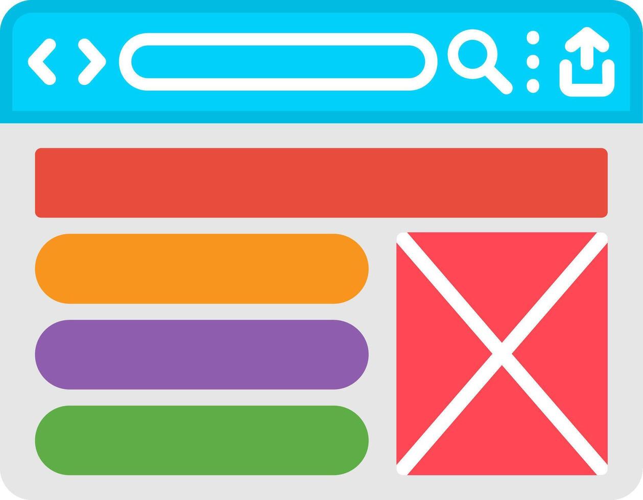 Website Layout Grid Design vector