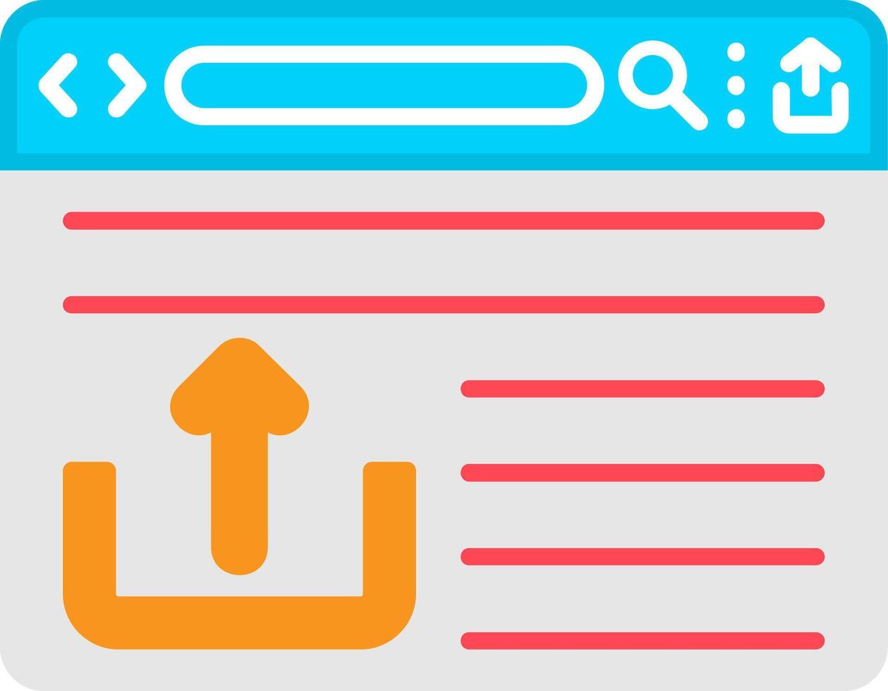 File Upload Action Button vector