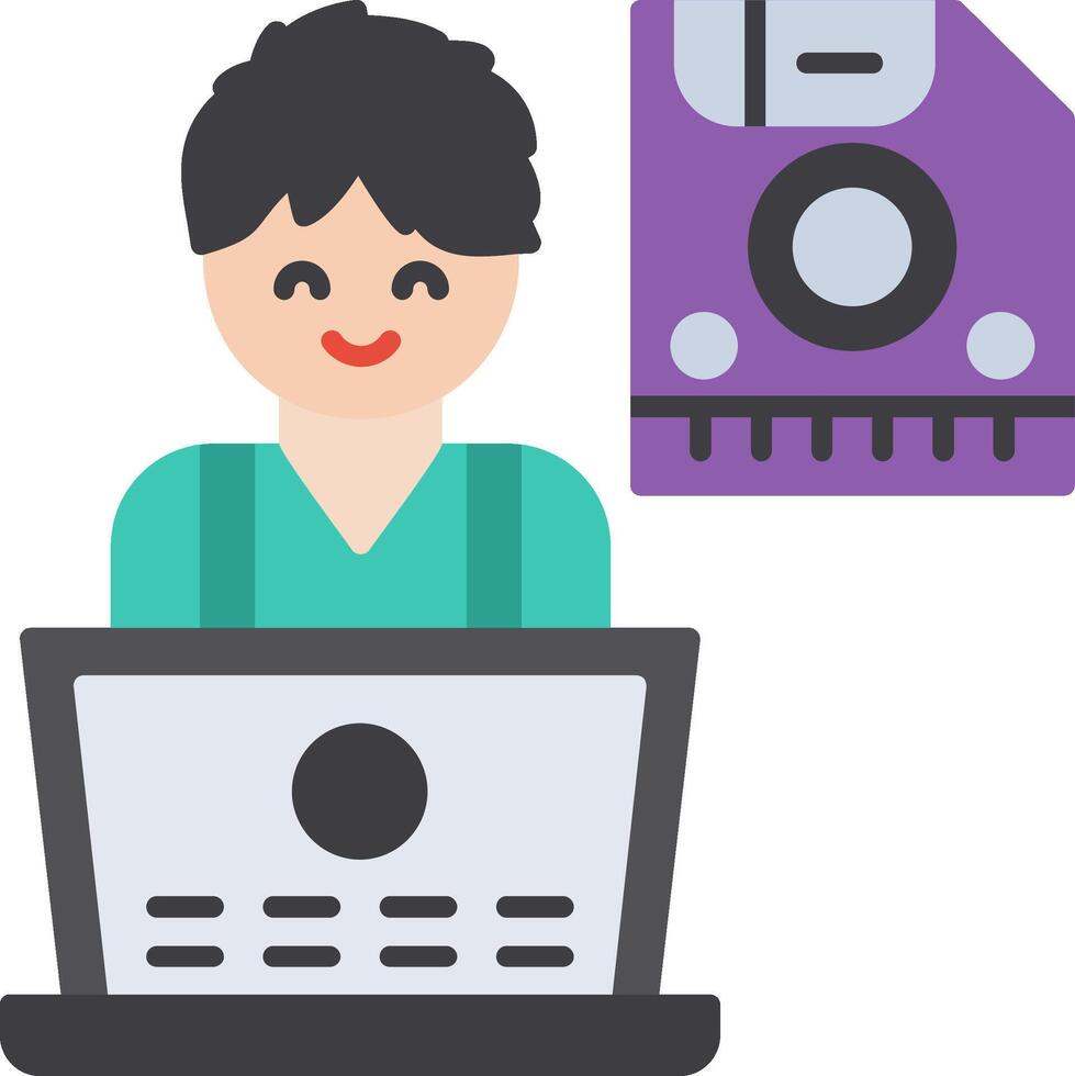 Floppy Disk Data Save vector