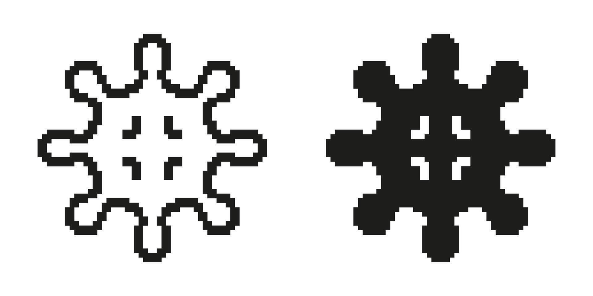 Virus Pixel Art Icon Set. Microorganism And Pathogen Representation In Pixelated Style. Infectious Disease And Microbiology Symbol. Isolated Illustration vector