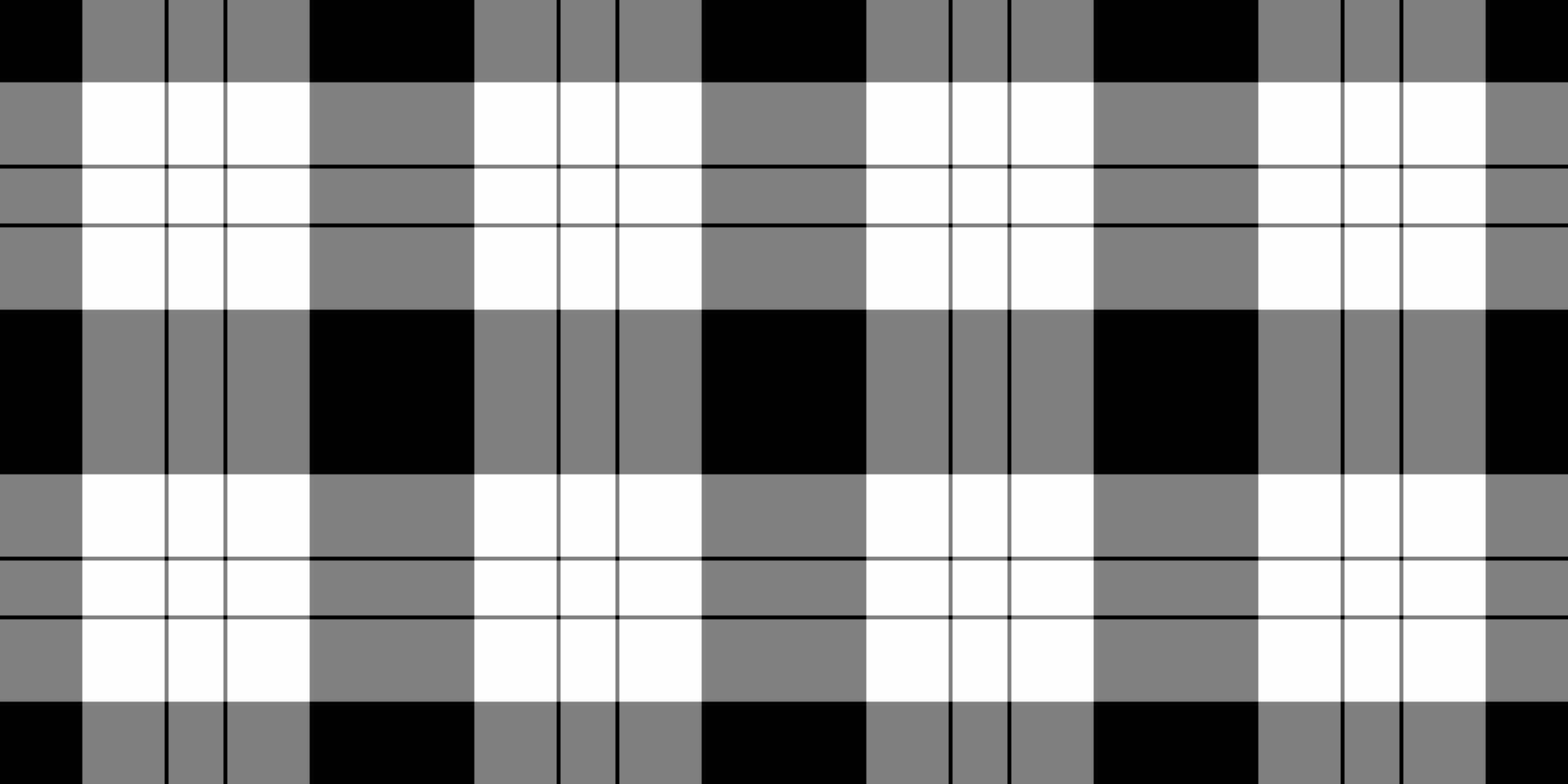 Classic buffalo plaid pattern in black, gray, and white. Versatile background for rustic, modern, or minimalist designs. Use for textiles, digital art, or web elements. vector