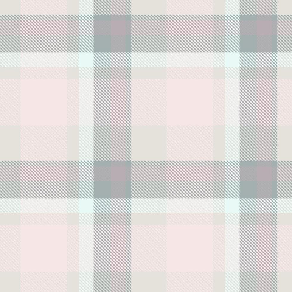 Elegant, soft plaid pattern with pastel pinks and greys, creating a gentle, calming effect. Ideal for backgrounds, textiles, or design projects. vector