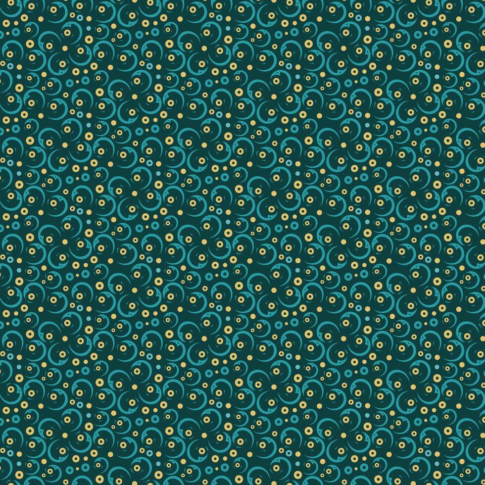 Abstract Hand Drawn Circles and Dots Playful Seamless Decorative Pattern vector