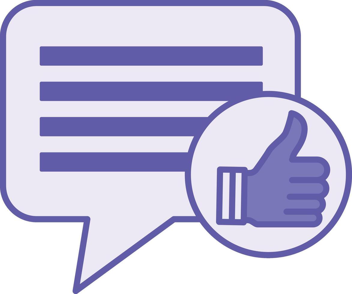 Colored Like Comment Icon. Illustration. Expressions of Like or Appreciation for Content. Virtual Gesture of Support, User Opinion. Feedback Concept vector