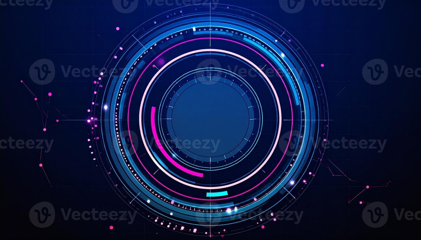Dynamic futuristic technology background with glowing circles perfect for professional presentations and modern design projects photo
