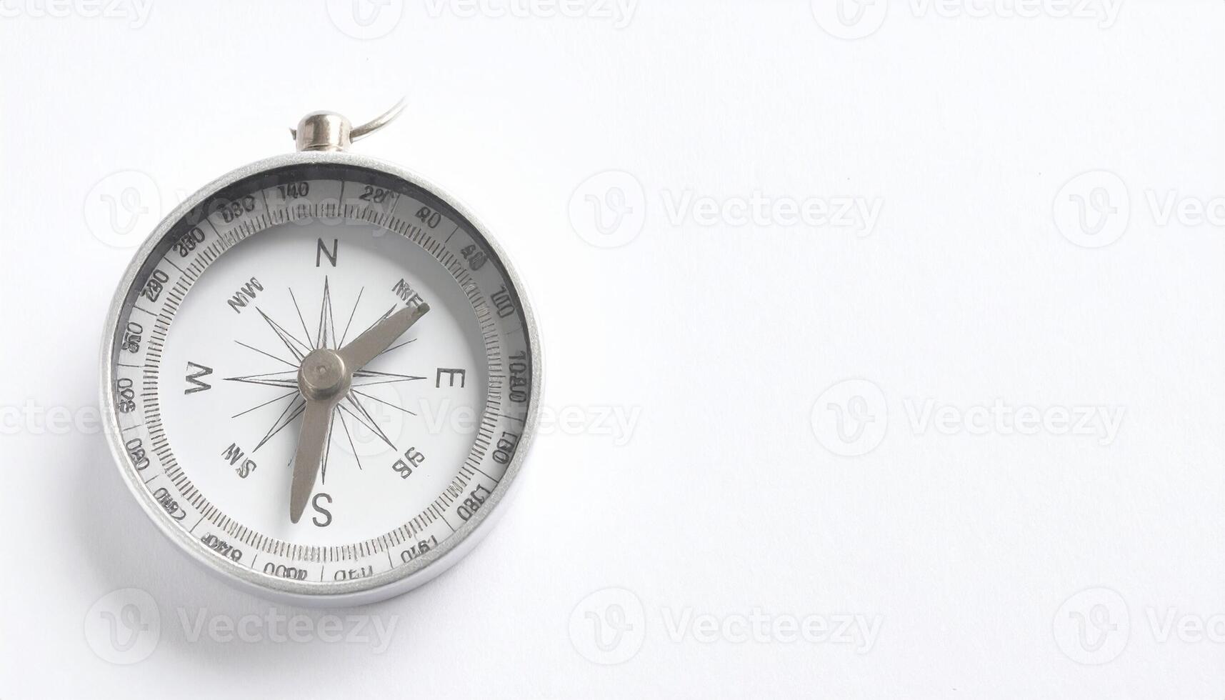 Precise compass pointing the way to bright future opportunities for travel and navigation projects photo