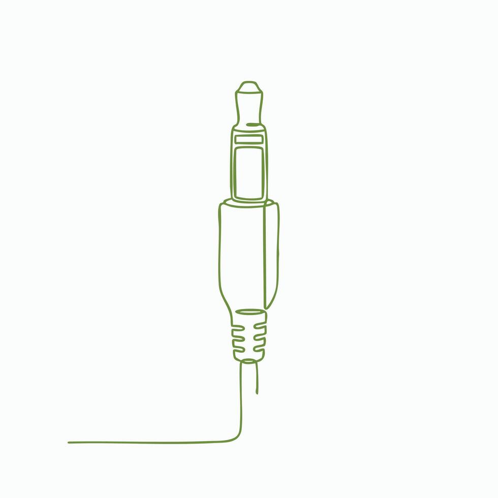 Close-up of a green stylized pen or marker with a textured grip and a thin tip on a plain vector