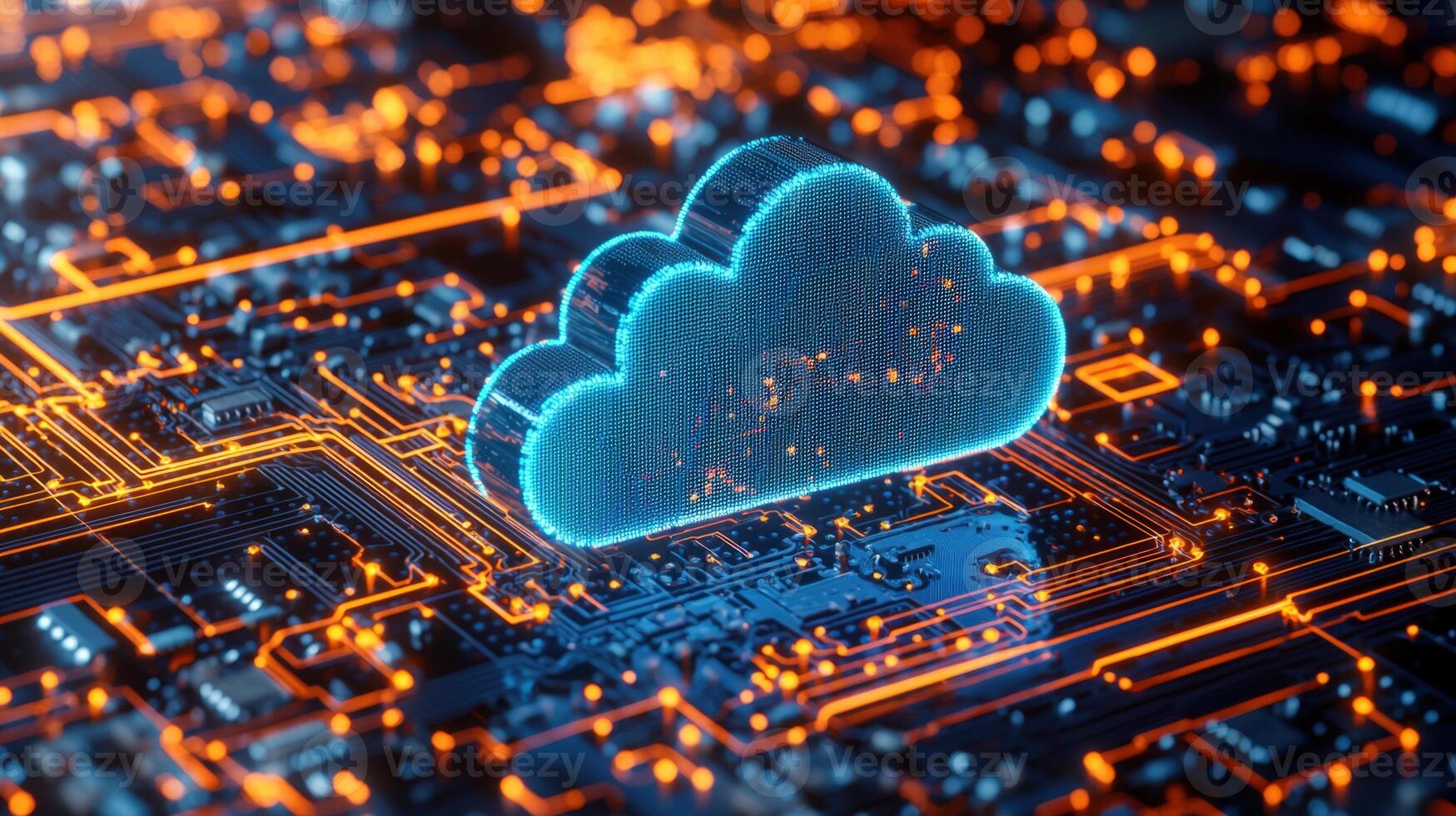 Cloud computing in the future - the cloud computing concept photo