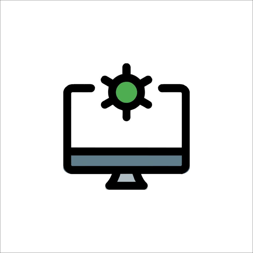 Computer Virus Icon Malware System Infection Bug, system error vector