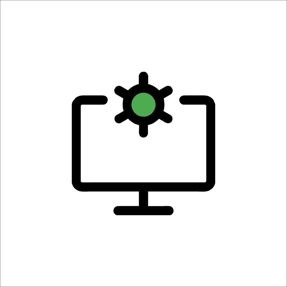 Virus Scan Icon Computer Security Threat Detection vector