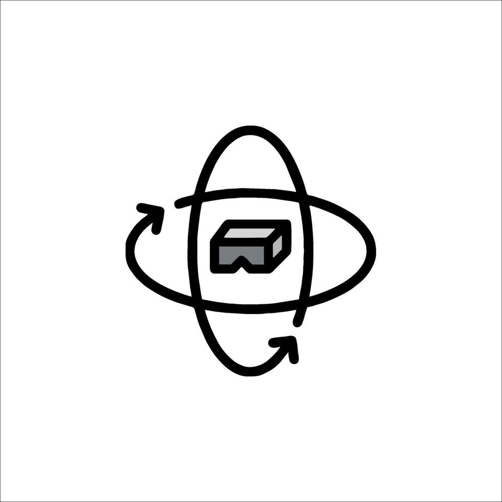 VR 360 View Icon Virtual Reality Augmented Reality, innovation vector