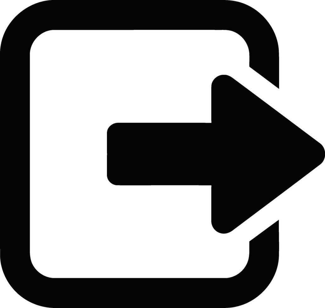 Exit icon with arrow vector