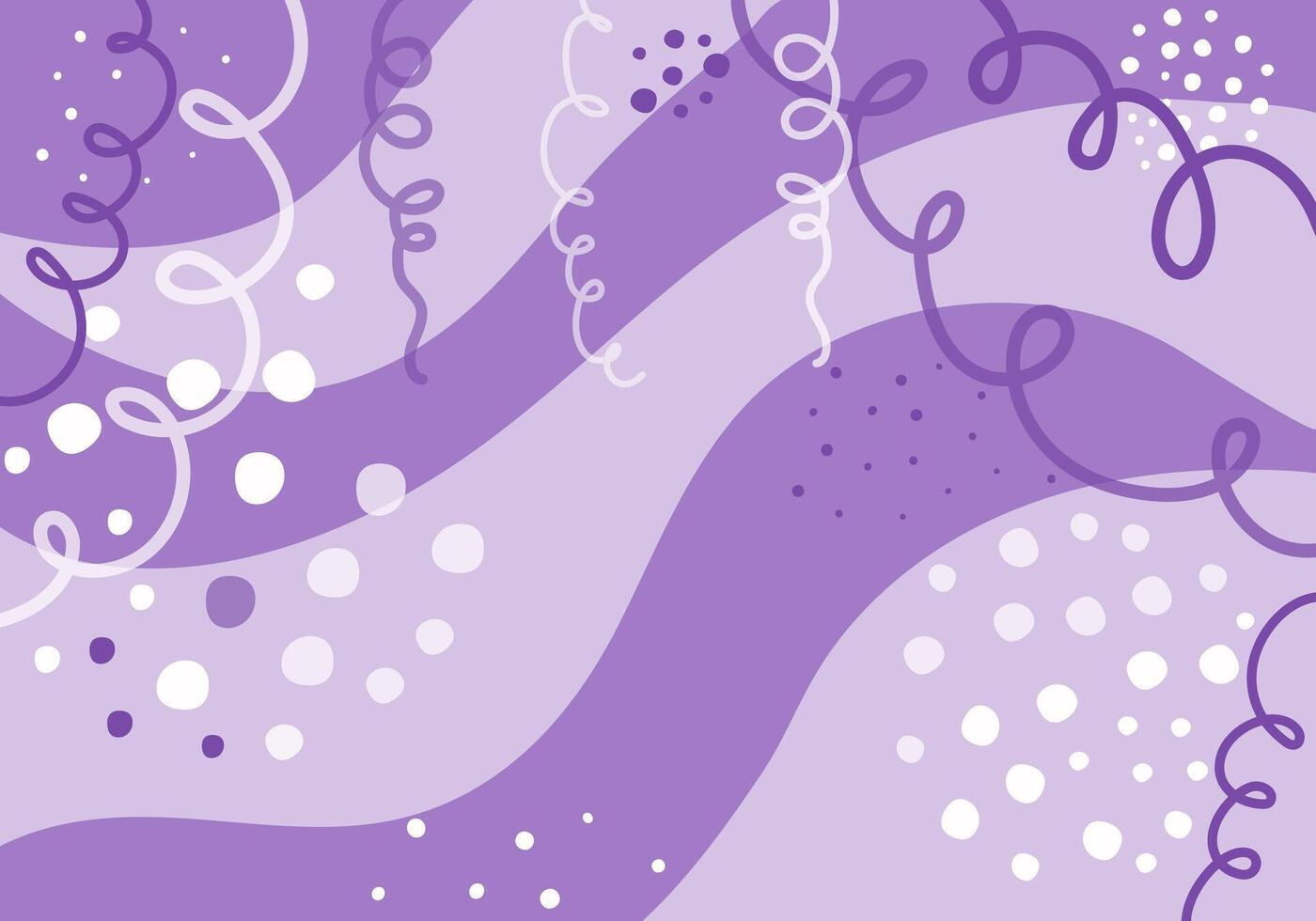 Festive abstract background with confetti and paper streamers. Space for text. Modern, dynamic graphic design for a greeting card or banner. Template, illustration, isolated background. vector