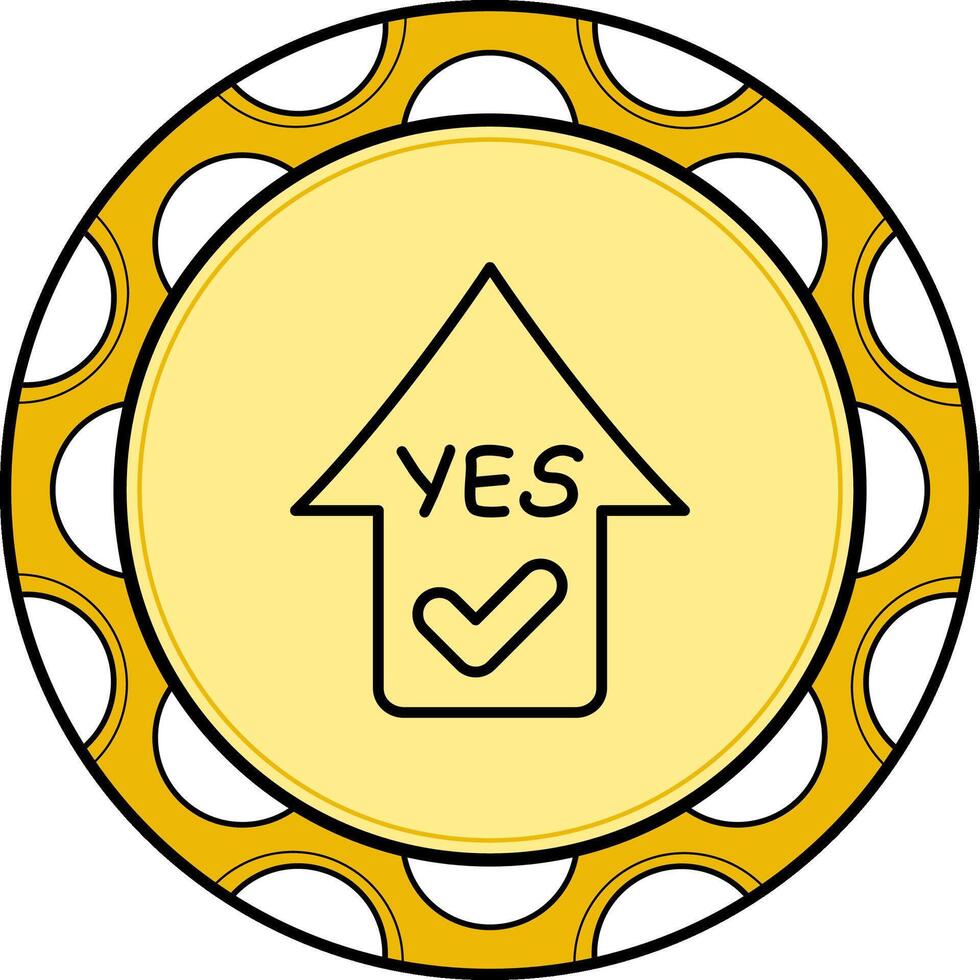 Yes Up Arrow Dynamic Modern Design Element vector