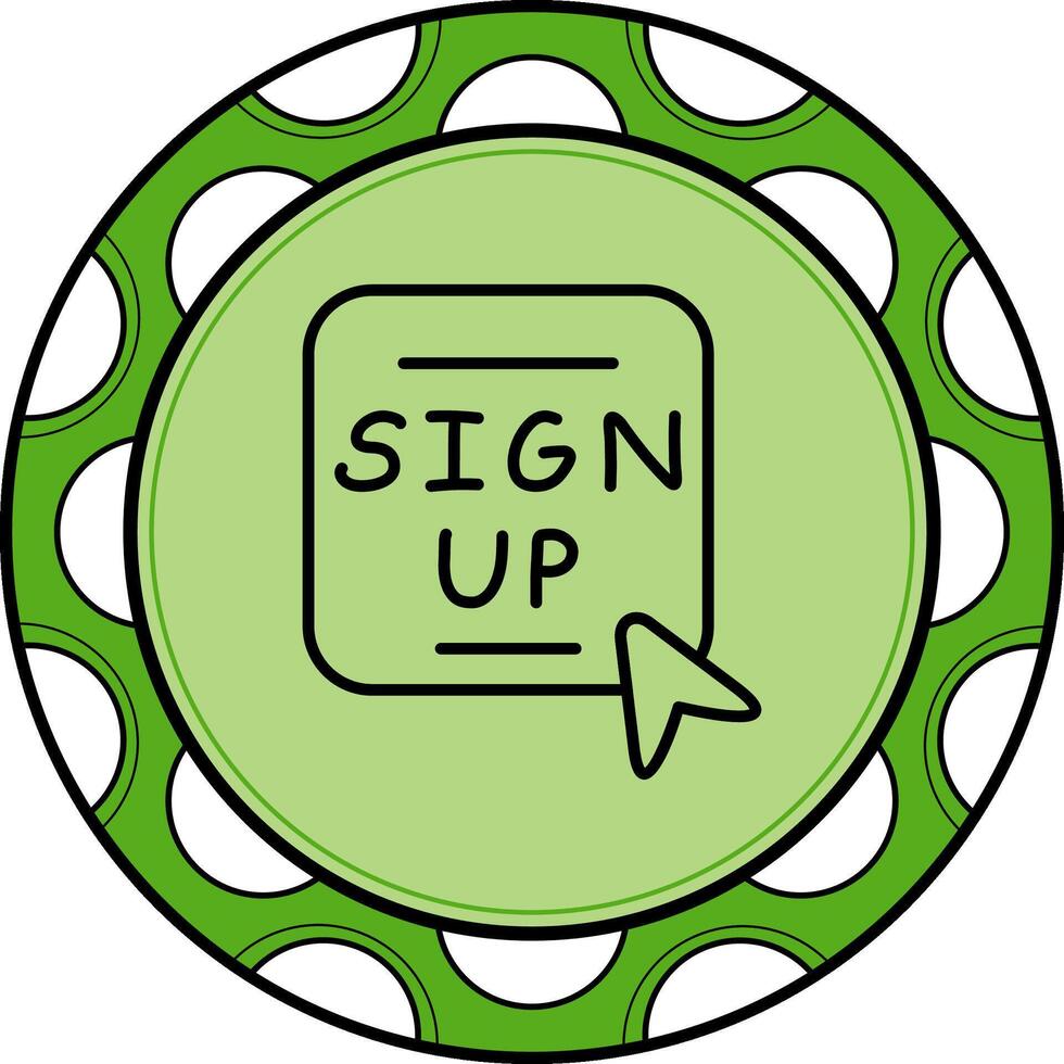 Signup Custom UI Art Layout vector