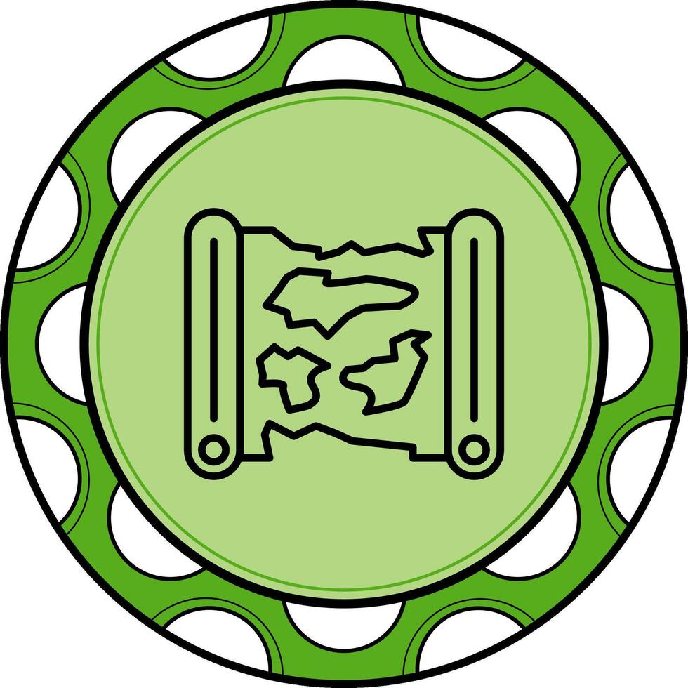 Scroll World Map Minimal Branding Feature vector