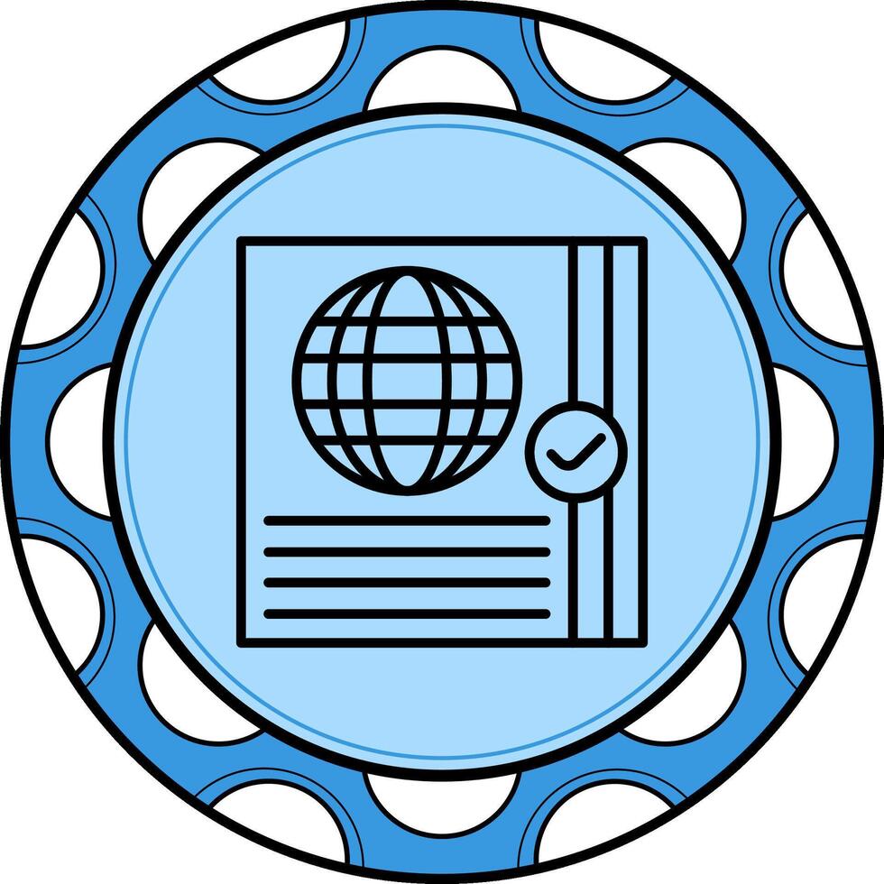 Passport Control Stylish UI Design Layout vector