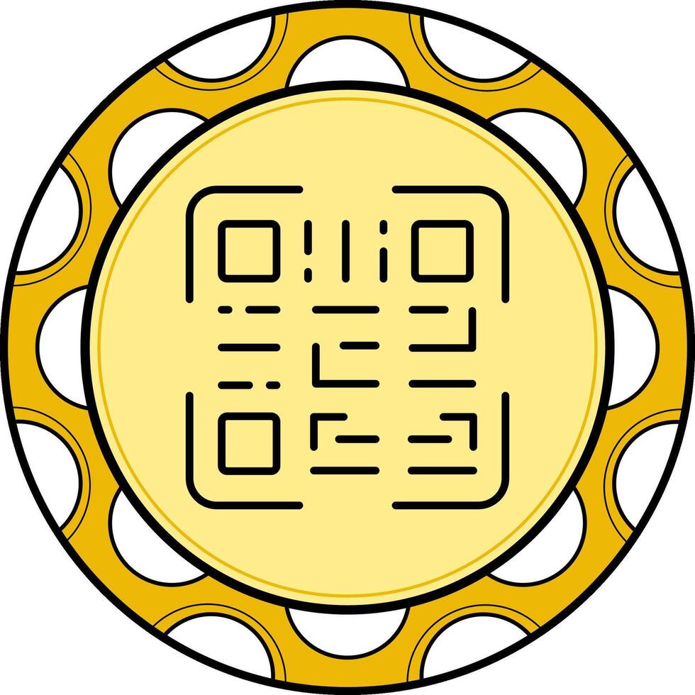 qr código mínimo digital gráfico símbolo vector