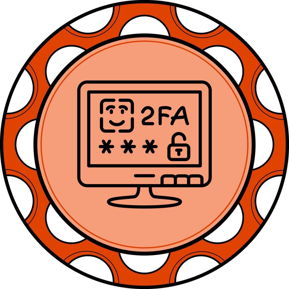 Two Factor Authentication Unique Web Design Object vector