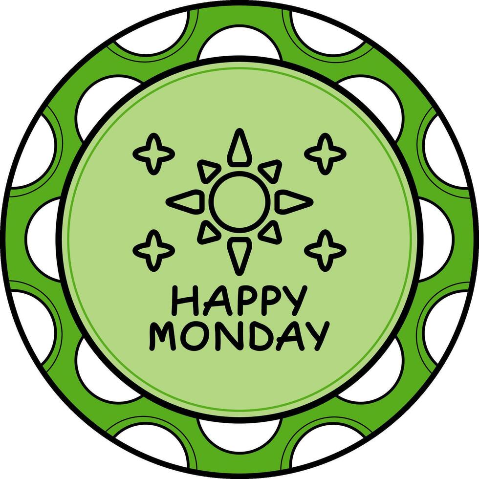 Monday Distinct Branding Art Element vector