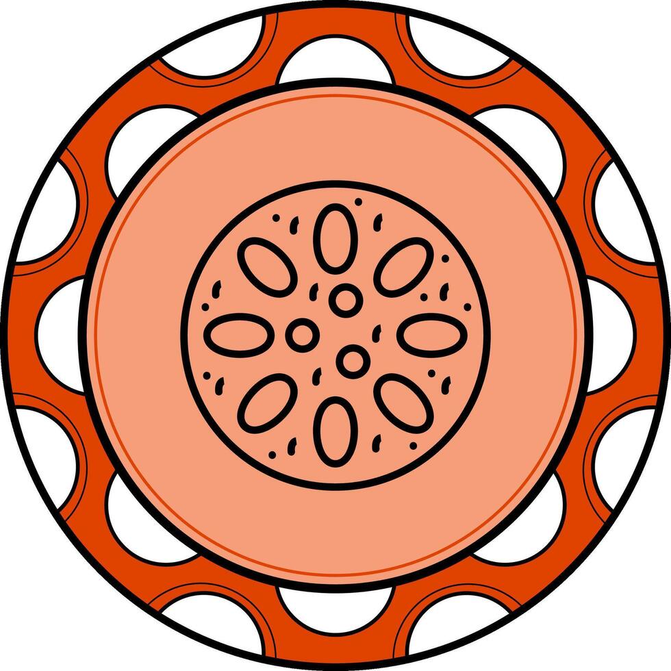 Centric Diatom Dynamic Modern Design Element vector